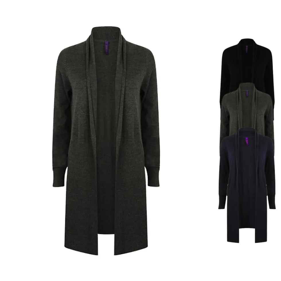 W719 Henbury langer Damen Cardigan offen