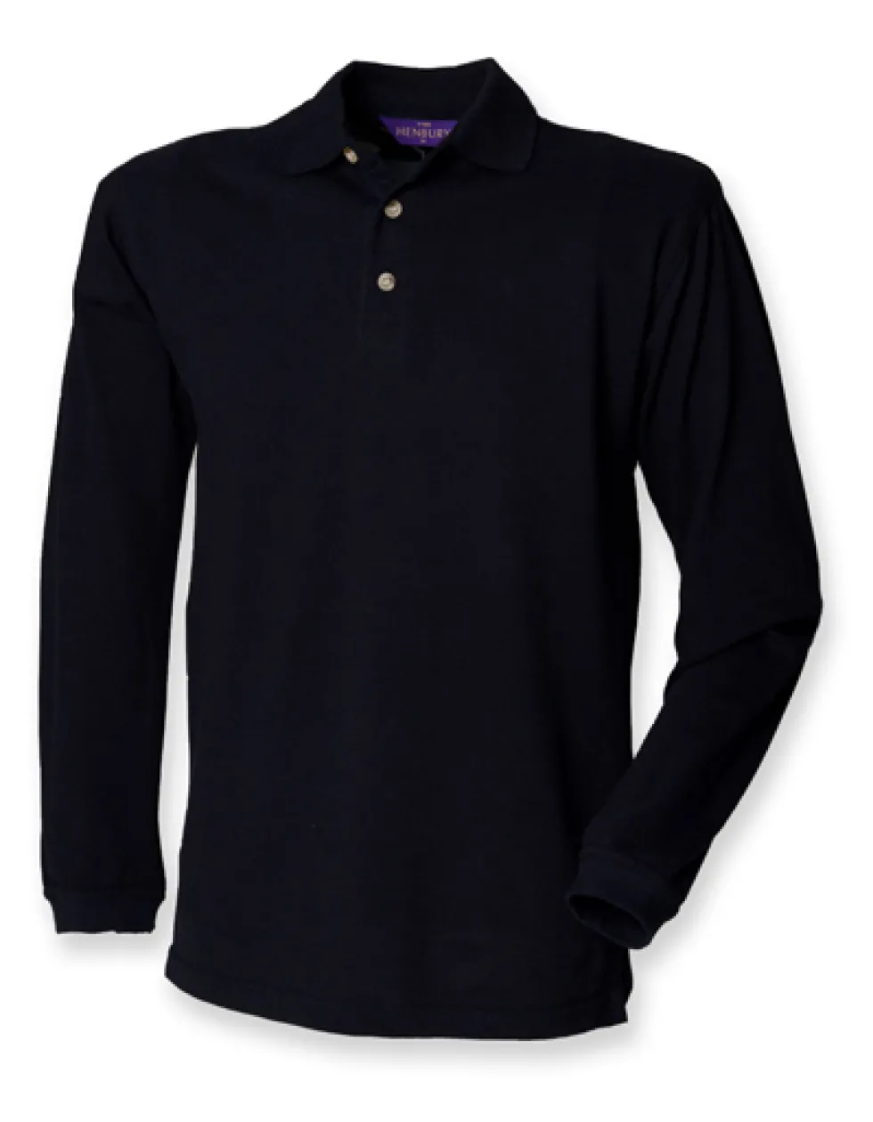 W105 Henbury Langärmliges Poloshirt aus Baumwoll-Piqué