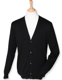 W722 Henbury Leichte Herren Strickjacke Cardigan mit V-Ausschnitt