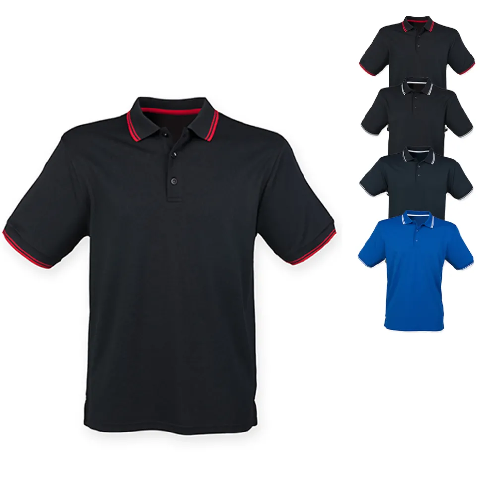 W482 Henbury Men’s Coolplus® Kurzarm-Poloshirt für Herren