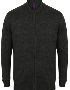W718 Henbury Unisex Gestrickte Bomberjacke