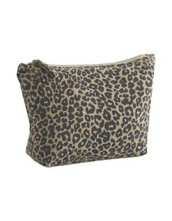 WM330 Westford Mill Accessoire-Tasche aus Canvas mit Leopardenmuster