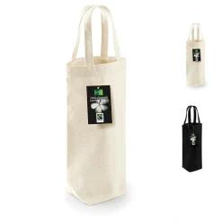 WM620 Westford Mill Fairtrade Flaschentasche aus Baumwolle Tasche