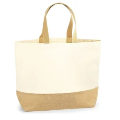 WM452 Westford Mill Jutetasche Einkaufstasche XL