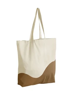 WM235 Westford Mill Maxi-Tasche aus Bio-Baumwolle mit Wellenmuster