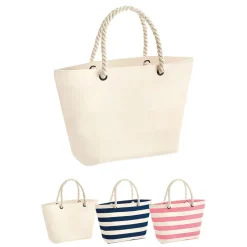 WM680 Westford Mill Strandtasche mit Streifen
