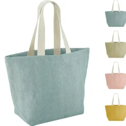 WM466 Westford Mill weich gewaschene Jute Strandtasche
