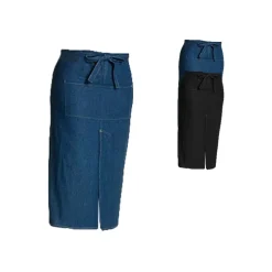 X992 Link Kitchen Wear Jeans Bistroschürze mit Gehschlitz