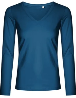 XO1560 X.O by Promodoro Damen V-Neck Langarmshirt