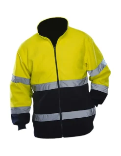YK10B YOKO Hi-Vis hochsichtbare Fleecejacke mit zwei reflektierenden Bändern