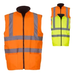 YK008F YOKO Hi-Vis hochsichtbare wendebare Fleeceweste Körperwärmer
