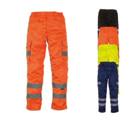 YK018T YOKO Hi-Vis hochsichtbare Cargohose mit Kniepolstertaschen