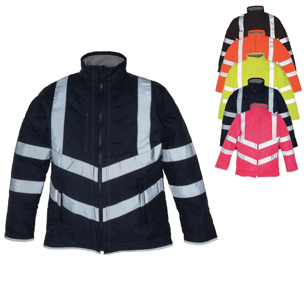 YK706 YOKO Hi-Vis hochsichtbare Kensington Jacke (mit Fleecefutter)
