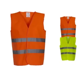 YK102 YOKO Hi Vis hochsichtbares Sicherheitsweste mit zwei Reflectorbändern