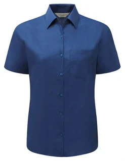 Z935F Russell Collection Kurzarm Popeline-Bluse