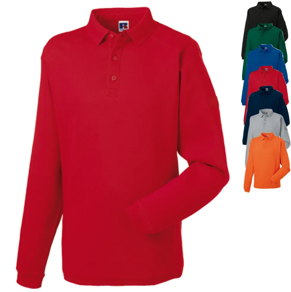 Z012 Russell Arbeitsbekleidung Sweatshirt mit Kragen und Knopfleiste
